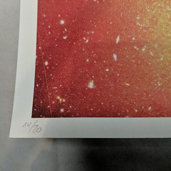 Sensual Oral Sparkle Glitter Rainbow Acid Sex Adult Art Print Signed 15.5x22 in - Picture 8 of 11